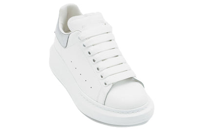 Alexander McQueen Oversized White Silver Croco (Women's)