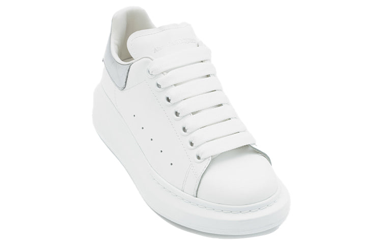 Alexander McQueen Oversized White Silver Croco (Women's)