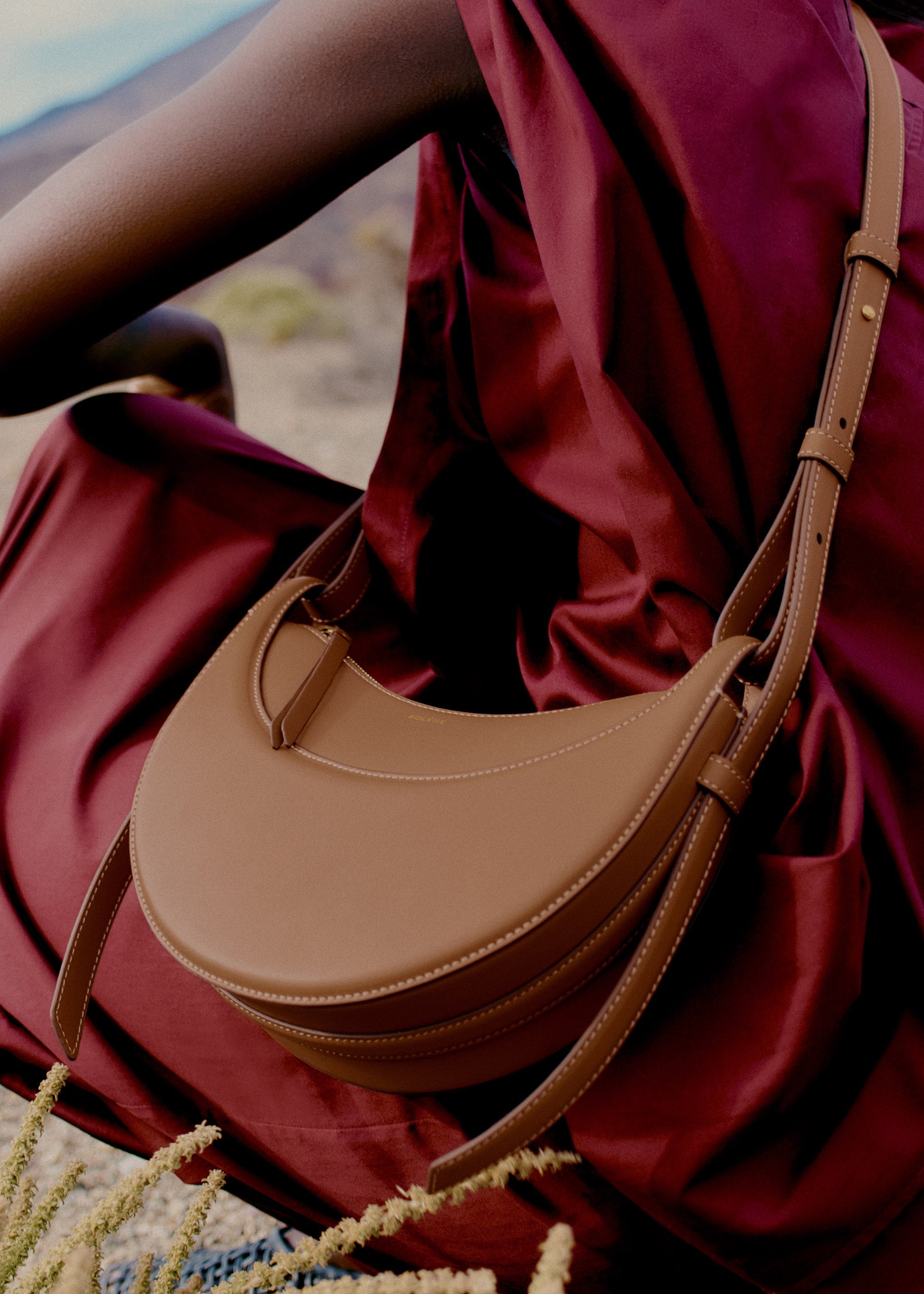 Polene Numero Dix Smooth Camel | Buy Bags Online in India | Polene