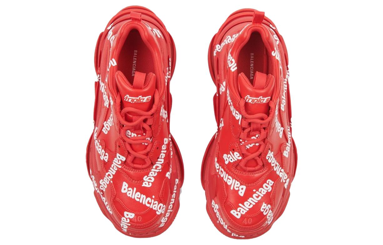 Balenciaga Triple S All Over Tomato Red White