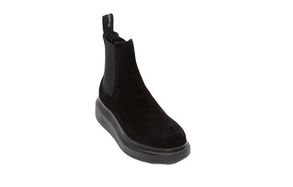 Alexander McQueen Hybrid Chelsea Boot Black Suede (Women's)