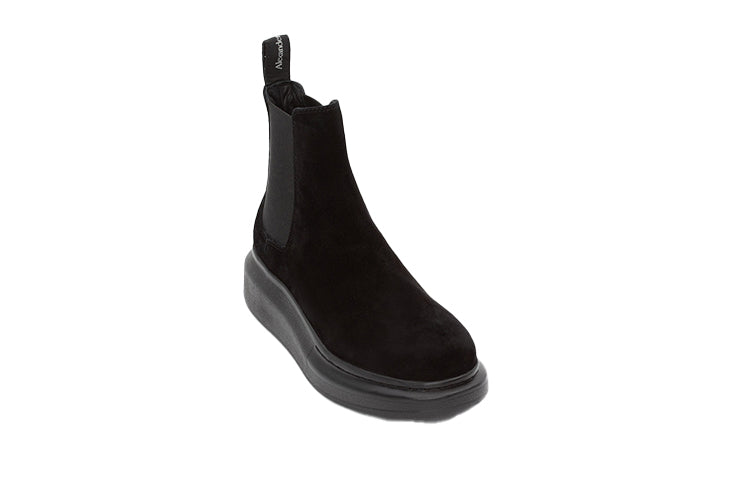 Alexander McQueen Hybrid Chelsea Boot Black Suede (Women's)
