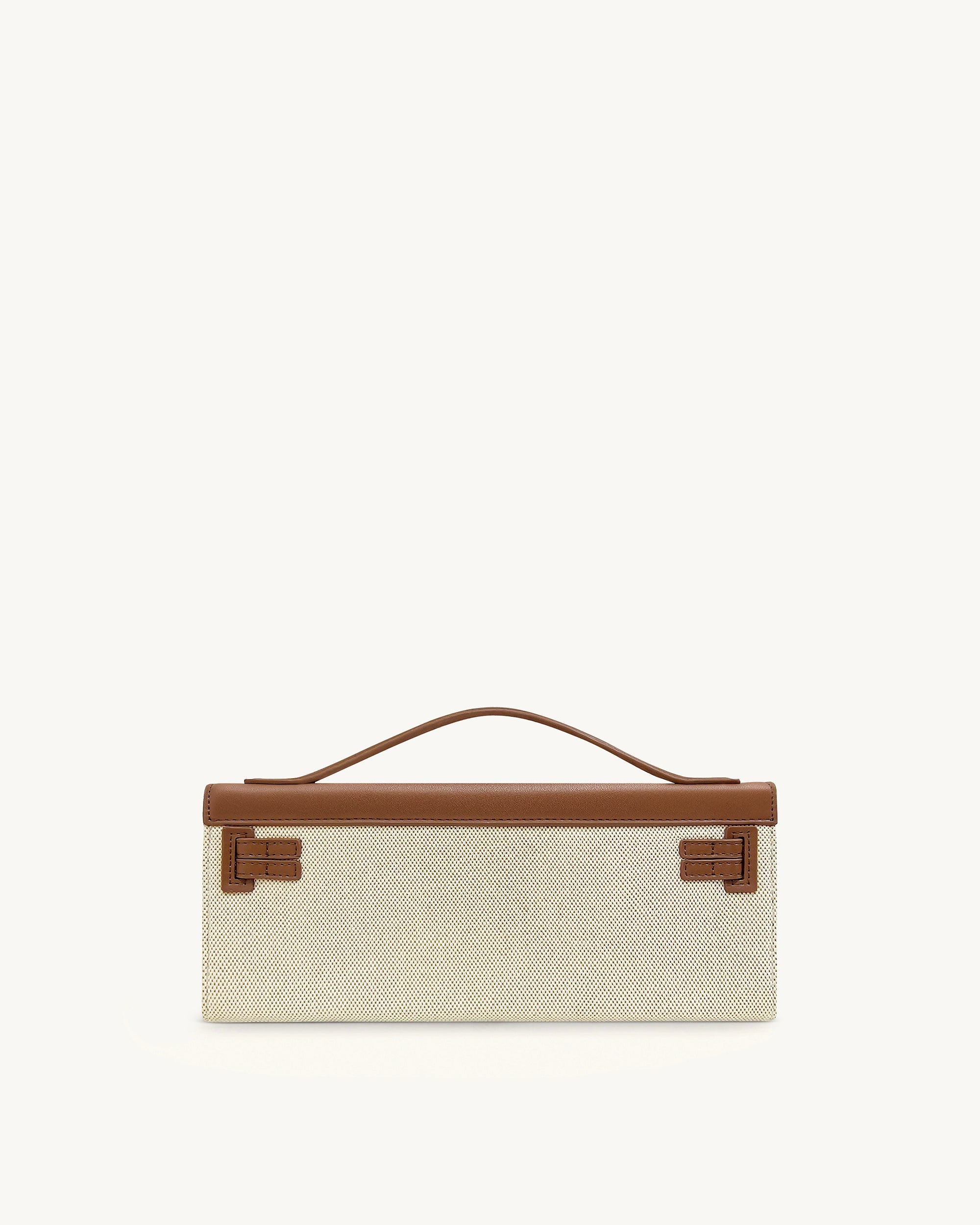 Jw Pei Bria Structured Top Handle Bag Brown Canvas