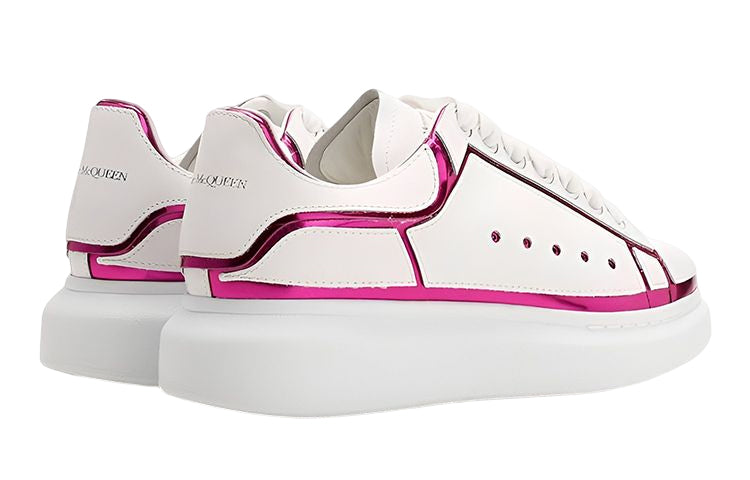 Alexander McQueen Oversized White Printer Pink Trim (Women's)