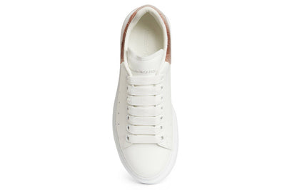 Alexander McQueen Oversized White Burnt Pink Croc (Women's)