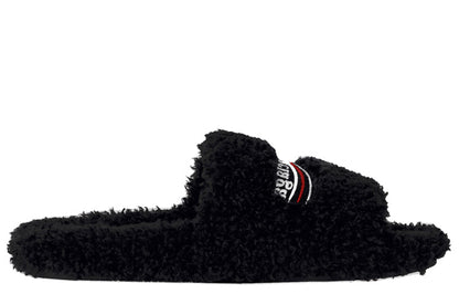 Balenciaga Furry Slide Black White (Women's)