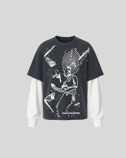 DOUBLE LAYERED TARGET TEE Fearlessundereverything