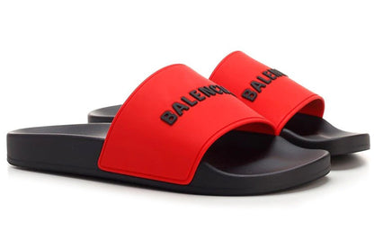 Balenciaga Pool Slide Blood Red Black