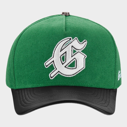 Godspeed Insignia Leather / Suede Hat (Green / Black)