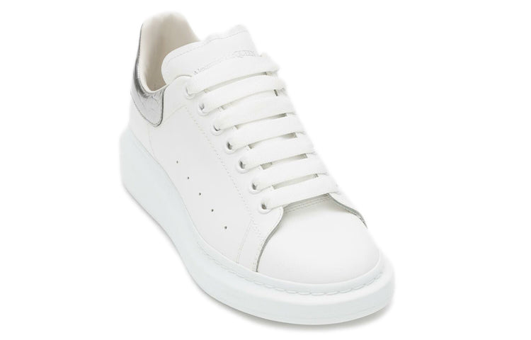 Alexander McQueen Oversized White Silver Croco