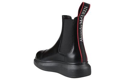 Alexander McQueen Hybrid Chelsea Boot Black Red Detail