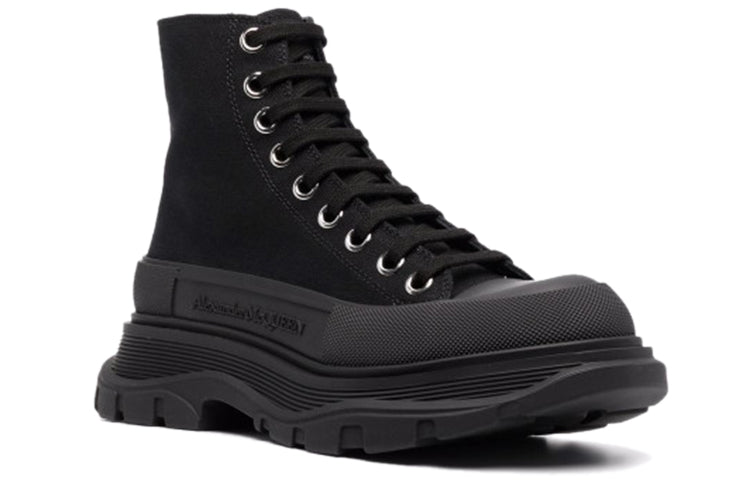 Alexander McQueen Tread Slick Lace Up Boot Black (Women's)