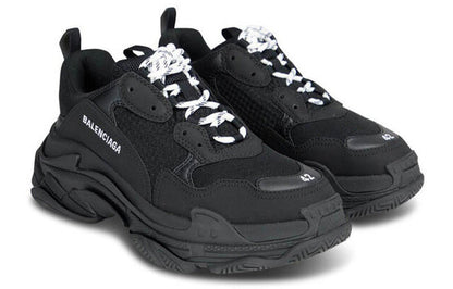 Balenciaga Triple S Black White Laces