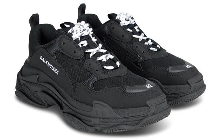 Balenciaga Triple S Black White Laces