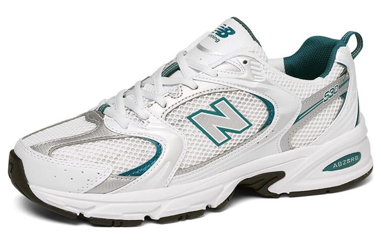 New Balance 530 White Silver Green