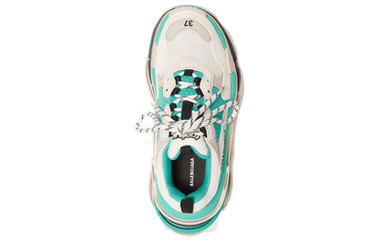 Balencaiga Triple S White Grey Turquoise (Women's)
