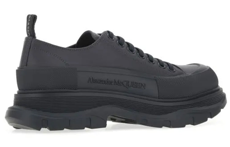 Alexander McQueen Tread Slick Low Lace Up Leather Grey