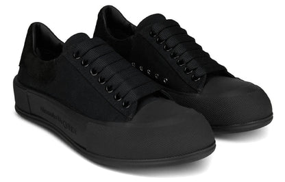 Alexander McQueen Deck Skate Plimsoll Lace-Up Triple Black