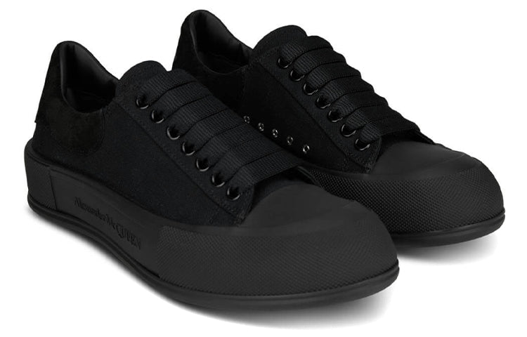 Alexander McQueen Deck Skate Plimsoll Lace-Up Triple Black