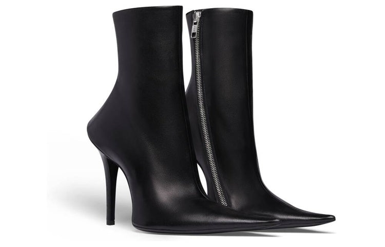 Balenciaga Witch 110mm Booties Black Sheepskin (Women's)