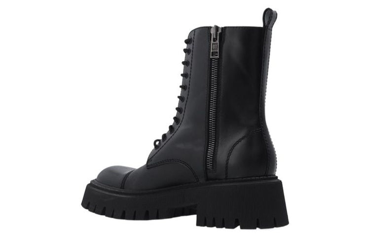 Balenciaga Tractor Zip Up Combat Boot Black (Women's)