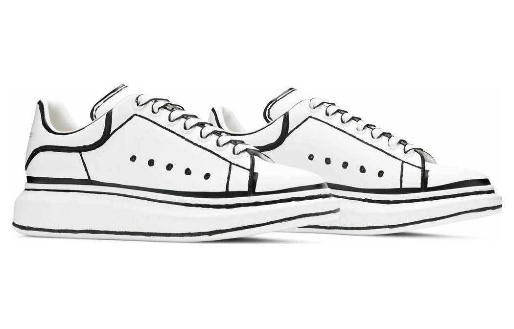 Alexander McQueen Oversized White Black Outline
