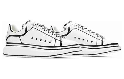Alexander McQueen Oversized White Black Outline