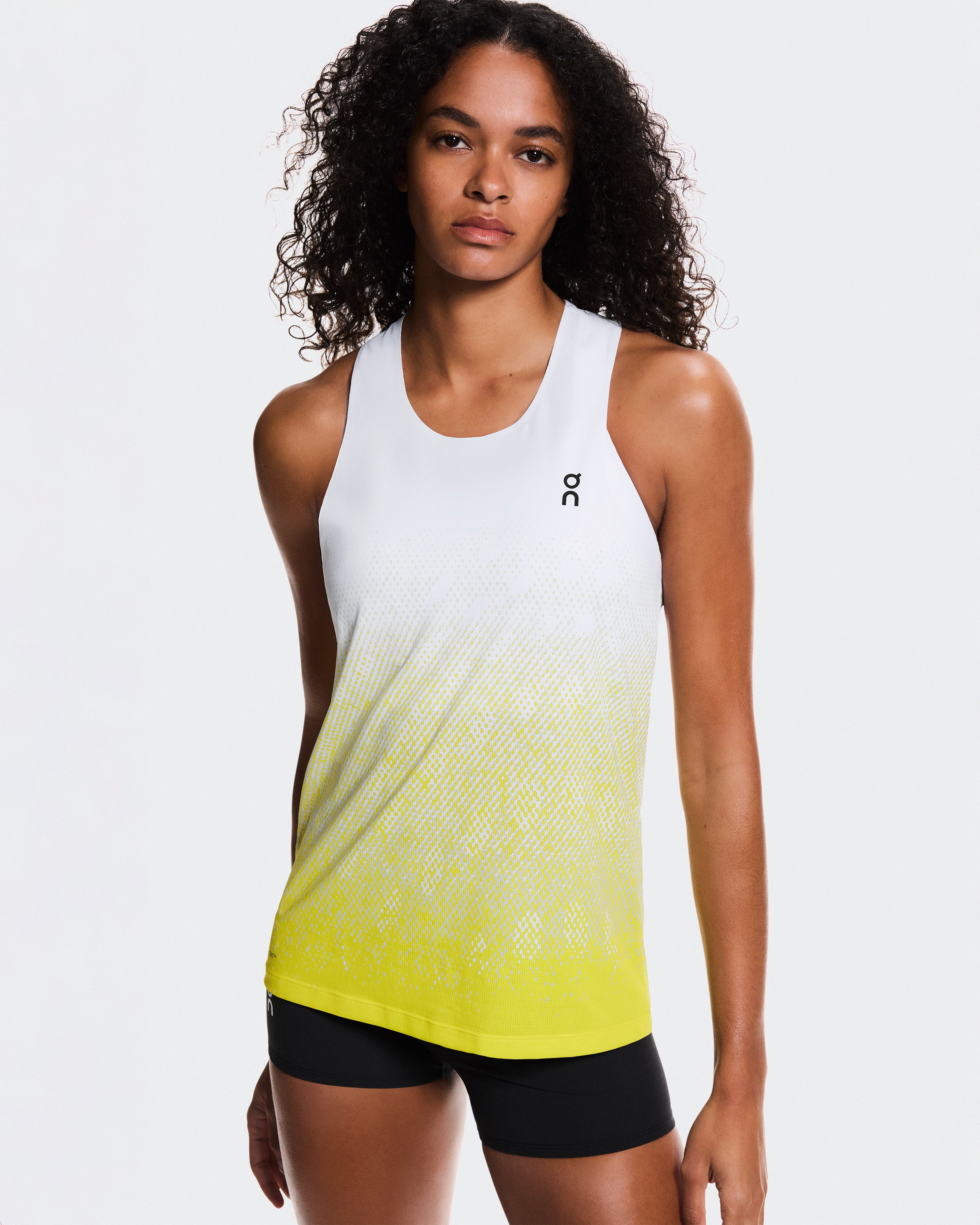 On Zero Singlet White | Lime (Women'S)