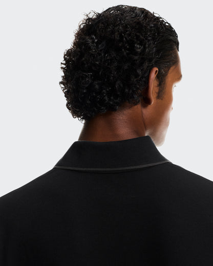 On Courtside Long-T Polo Black | Eclipse