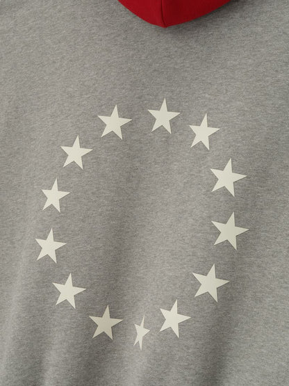 Essentials Sixers Sport Hoodie Concrete Heather/ Red