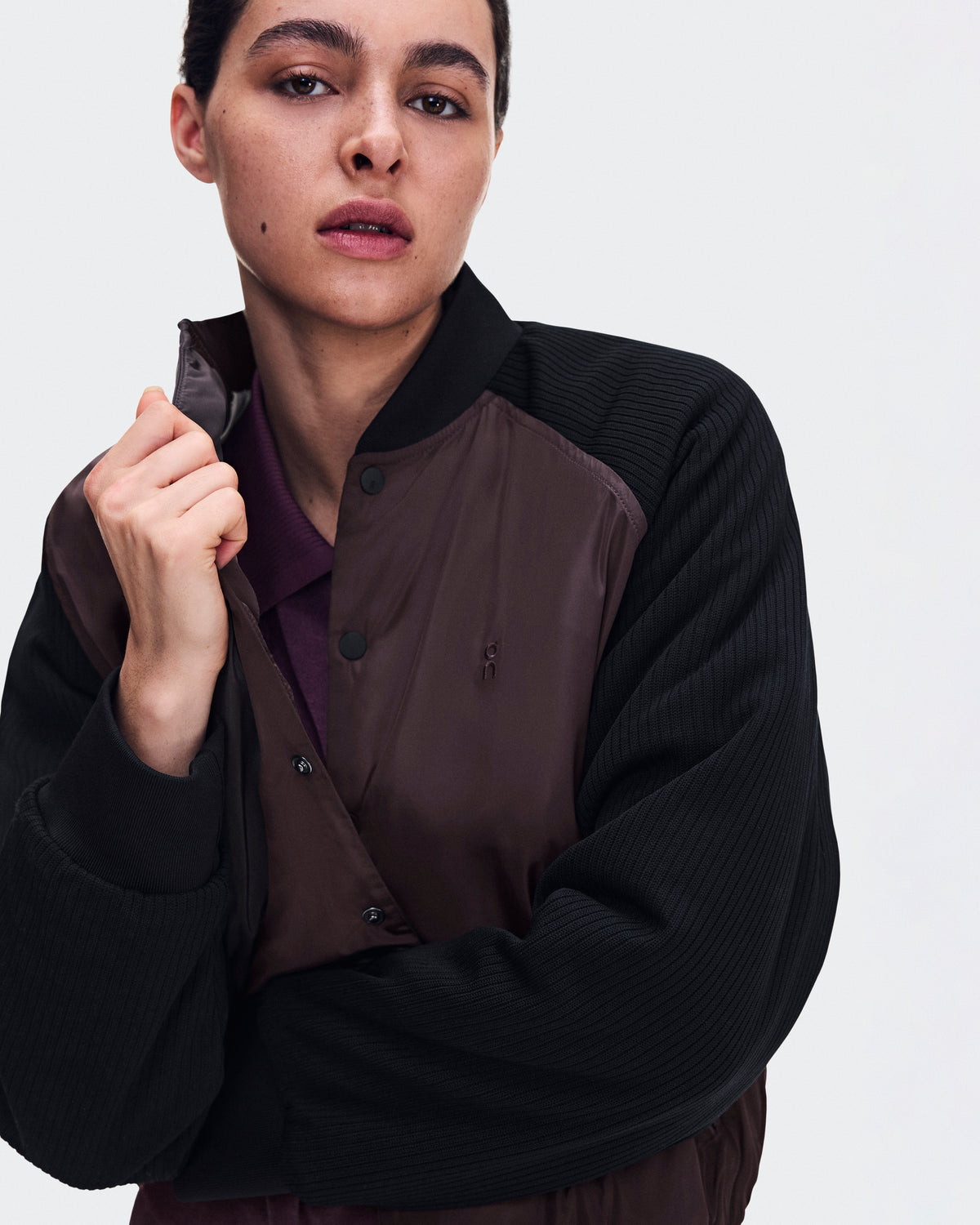 On Courtside Bomber Mulberry | Black (Women'S)