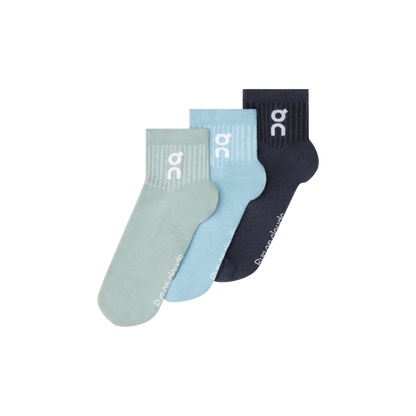 On Logo Sock Mid 3P Wash | Navy