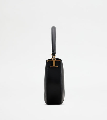 Tods T Case Hobo Bag In Leather Mini Black