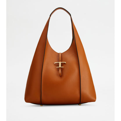 Tods T Timeless Hobo Bag In Leather Large Orange