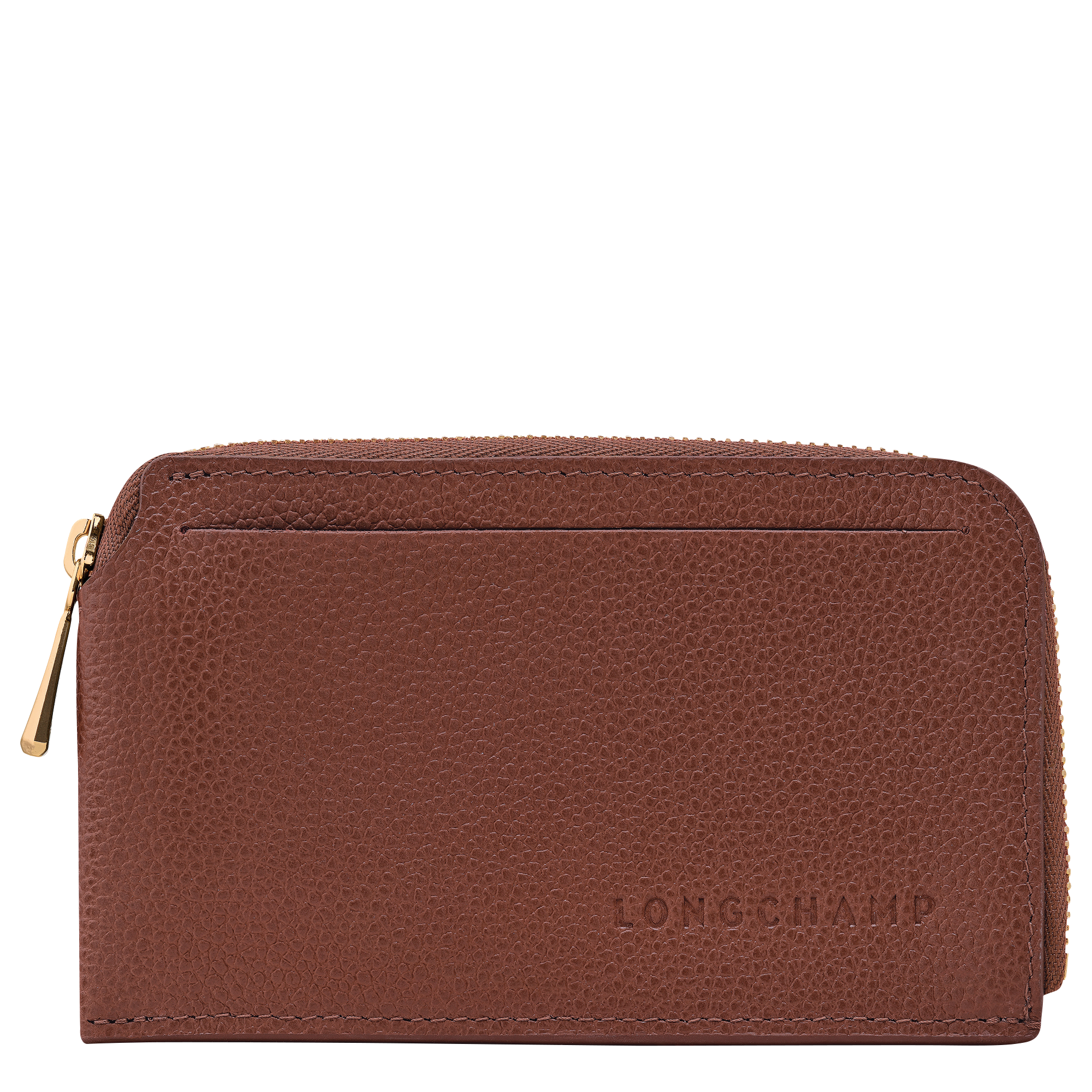 Longchamp Le Foulonné Card holder Coffee