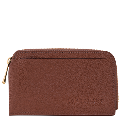 Longchamp Le Foulonné Card holder Coffee