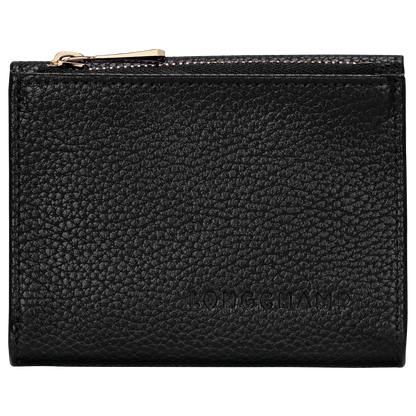 Longchamp Le Foulonné Compact wallet Black
