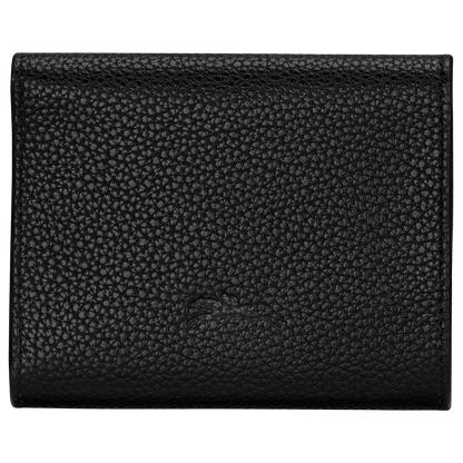 Longchamp Le Foulonné Compact wallet Black