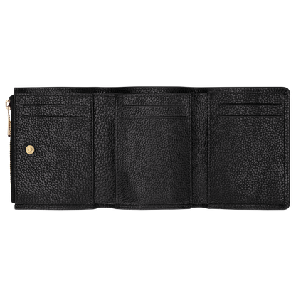 Longchamp Le Foulonné Compact wallet Black