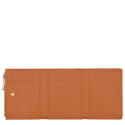 Longchamp Le Foulonné Compact wallet Amber