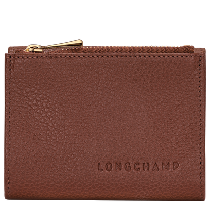 Longchamp Le Foulonné Compact wallet Coffee
