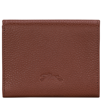 Longchamp Le Foulonné Compact wallet Coffee
