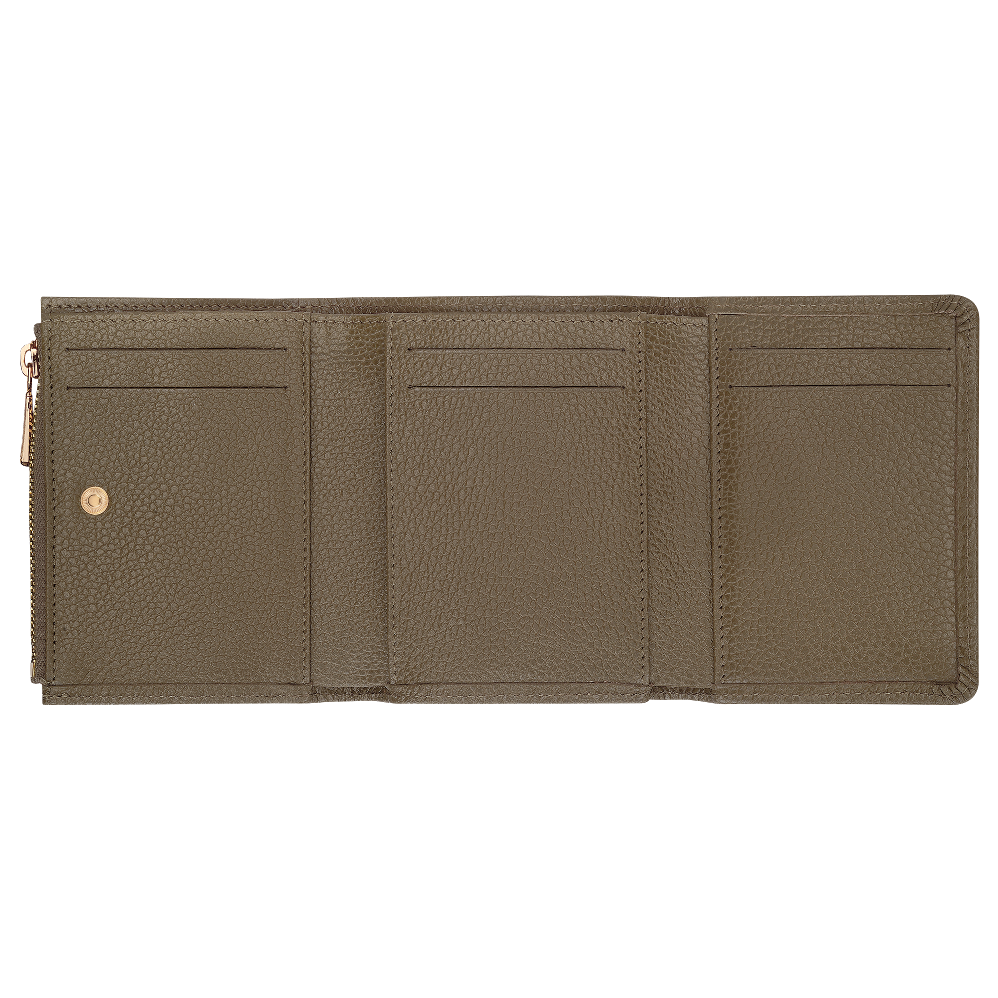 Longchamp Le Foulonné Compact wallet Caper