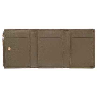 Longchamp Le Foulonné Compact wallet Caper
