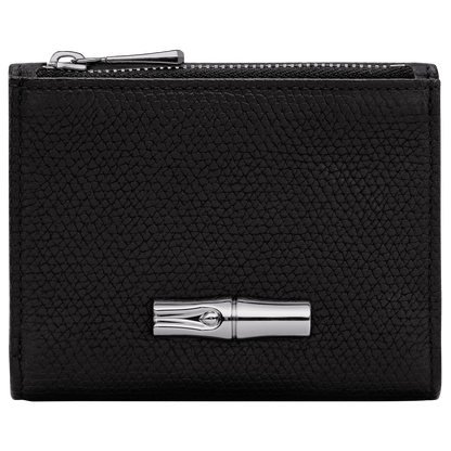 Longchamp Le Roseau Compact wallet Black