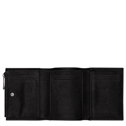 Longchamp Le Roseau Compact wallet Black