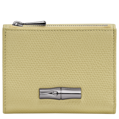 Longchamp Le Roseau Compact wallet Pistachio