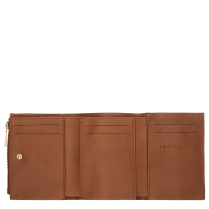 Longchamp Épure Compact wallet Cognac