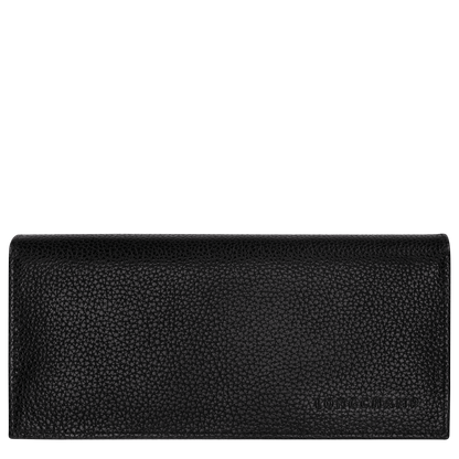 Longchamp Le Foulonné Long continental wallet Black