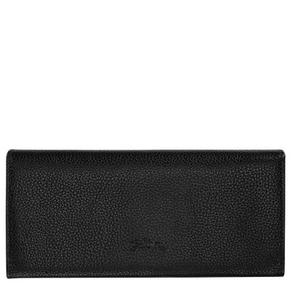 Longchamp Le Foulonné Long continental wallet Black